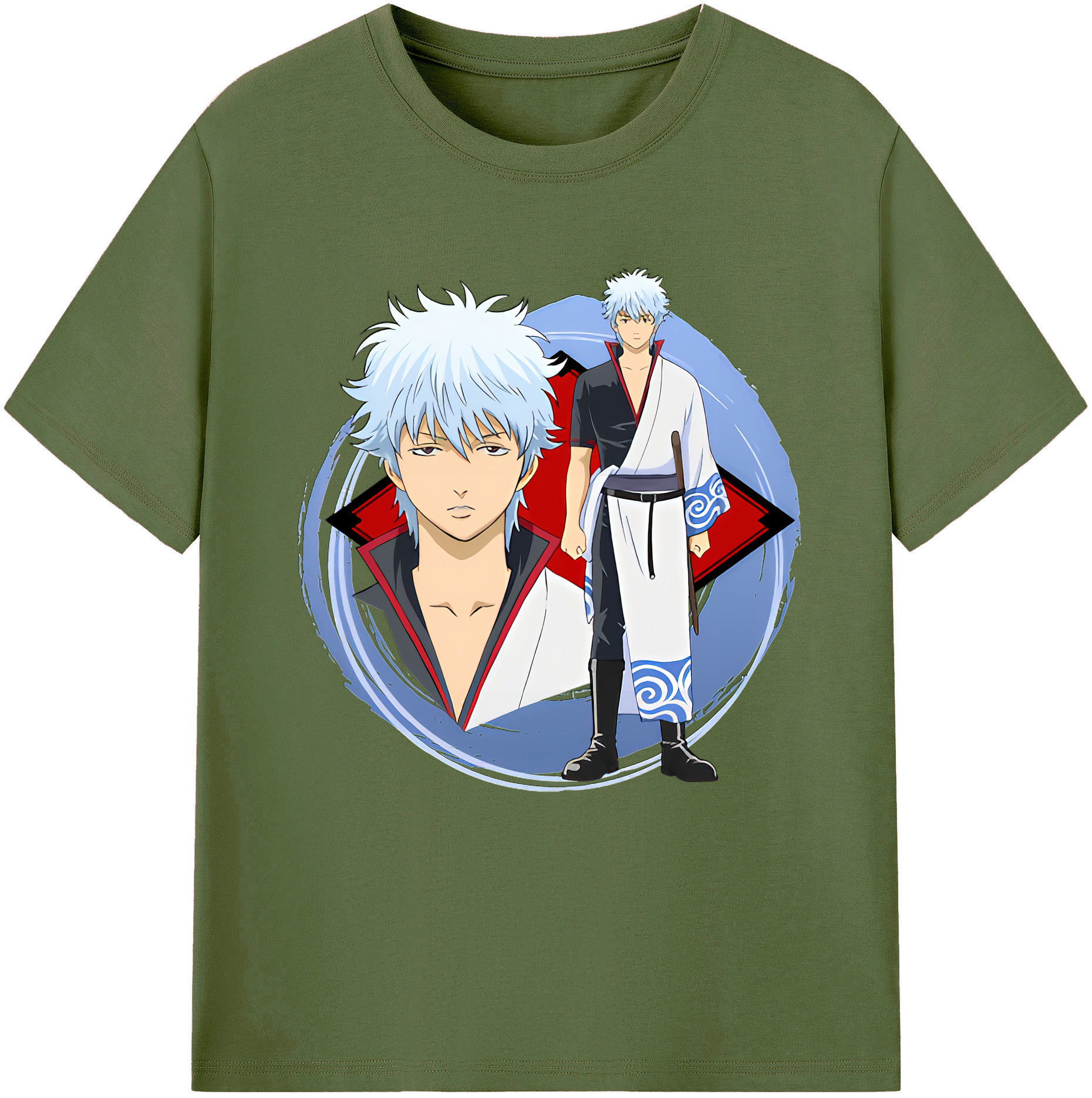 （画像用） ぎんたま 坂田銀時（さかたぎんとき） 神楽 志村新八（しむら しんぱち） GINTAMA Sakata Gintoki Kagura Shimura Shinpachi 綿100％半袖Tシャツ（フロントプリント）